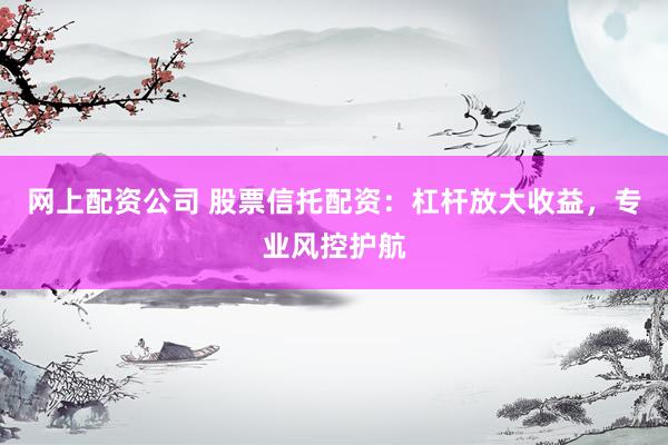 网上配资公司 股票信托配资：杠杆放大收益，专业风控护航