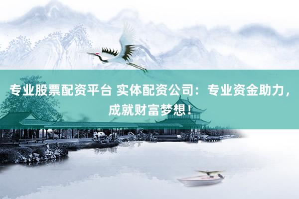 专业股票配资平台 实体配资公司：专业资金助力，成就财富梦想！