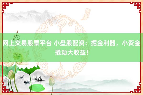 网上交易股票平台 小盘股配资：掘金利器，小资金撬动大收益！