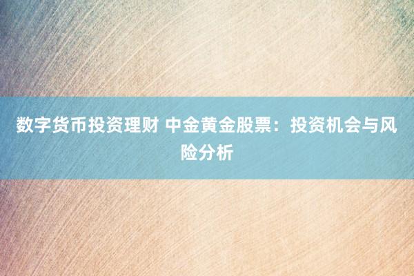 数字货币投资理财 中金黄金股票：投资机会与风险分析