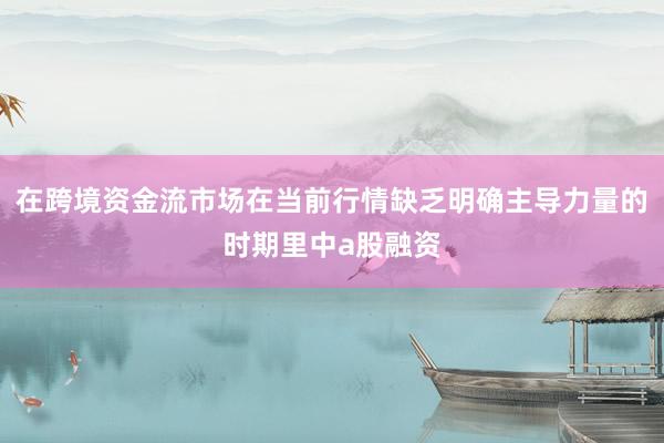 在跨境资金流市场在当前行情缺乏明确主导力量的时期里中a股融资